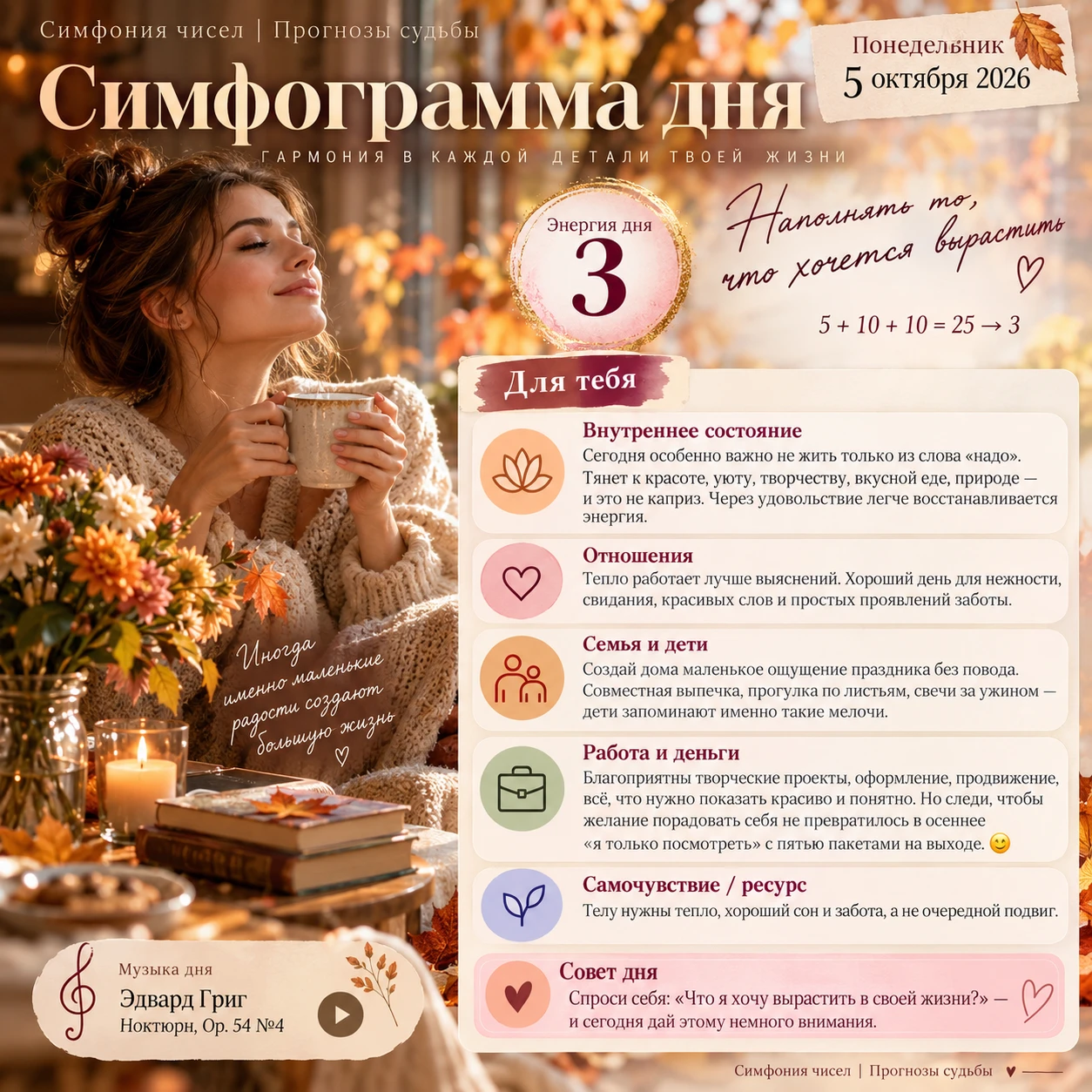 ☘️ Внутреннее состояние. Сегодня особенно важно не жить исключительно из слова «надо». ...