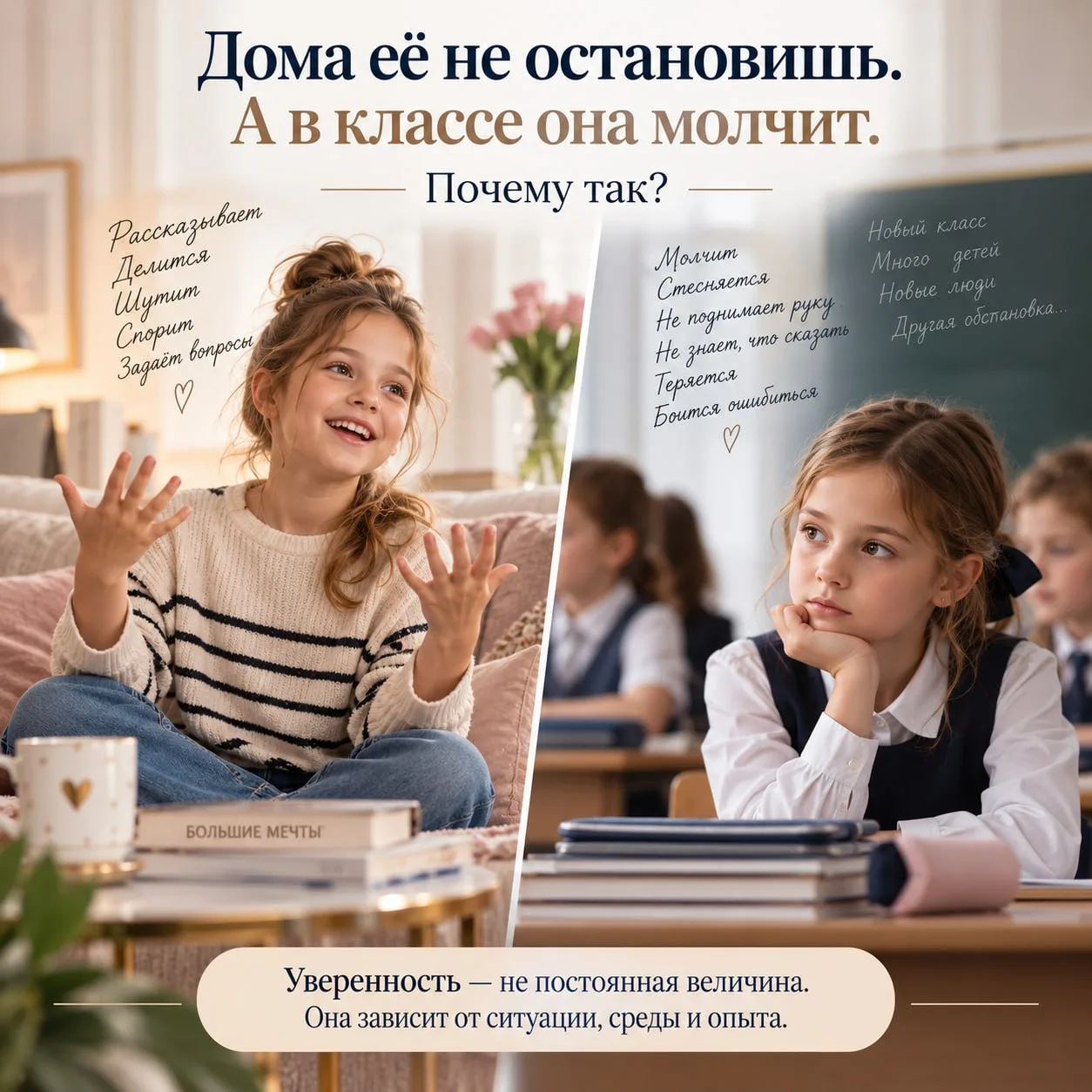 Поднять руку и ответить, когда на тебя смотрят двадцать человек. Почему это бывает так ...