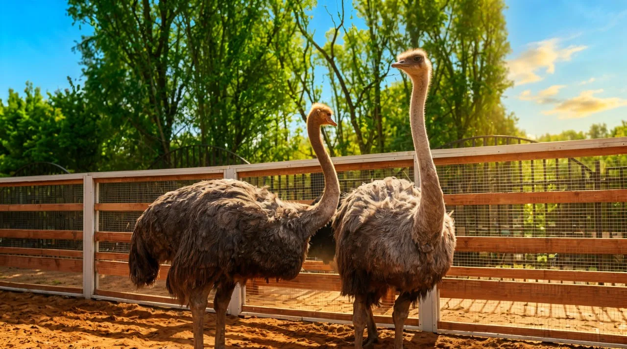 🦚В парке «Сказка» теперь можно увидеть страусов и эму  В парке «Сказка» в Крылатском открылись сразу