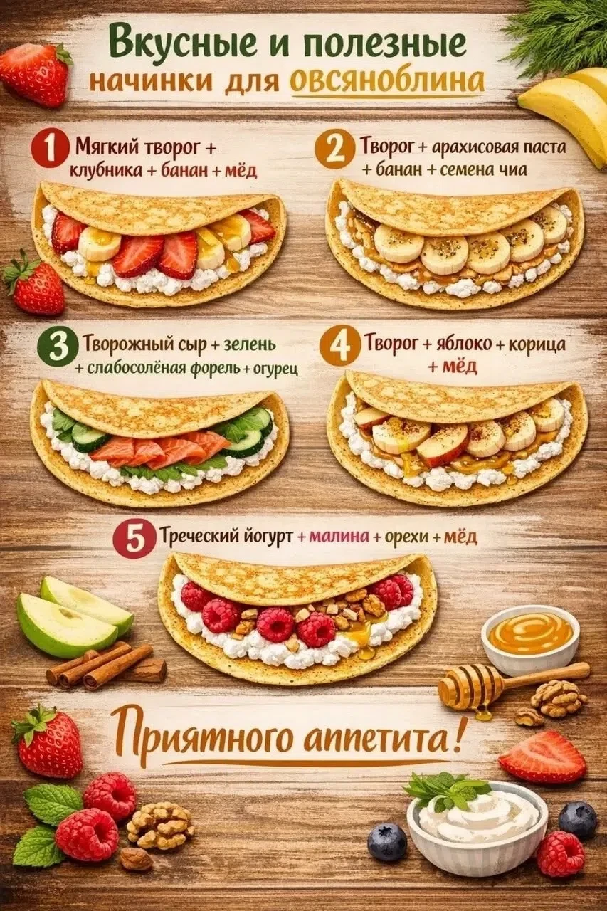 Овсяноблин 🥞 - это простое, вкусное и полезное блюдо. 
Приготовить его очень просто. А есть можно с