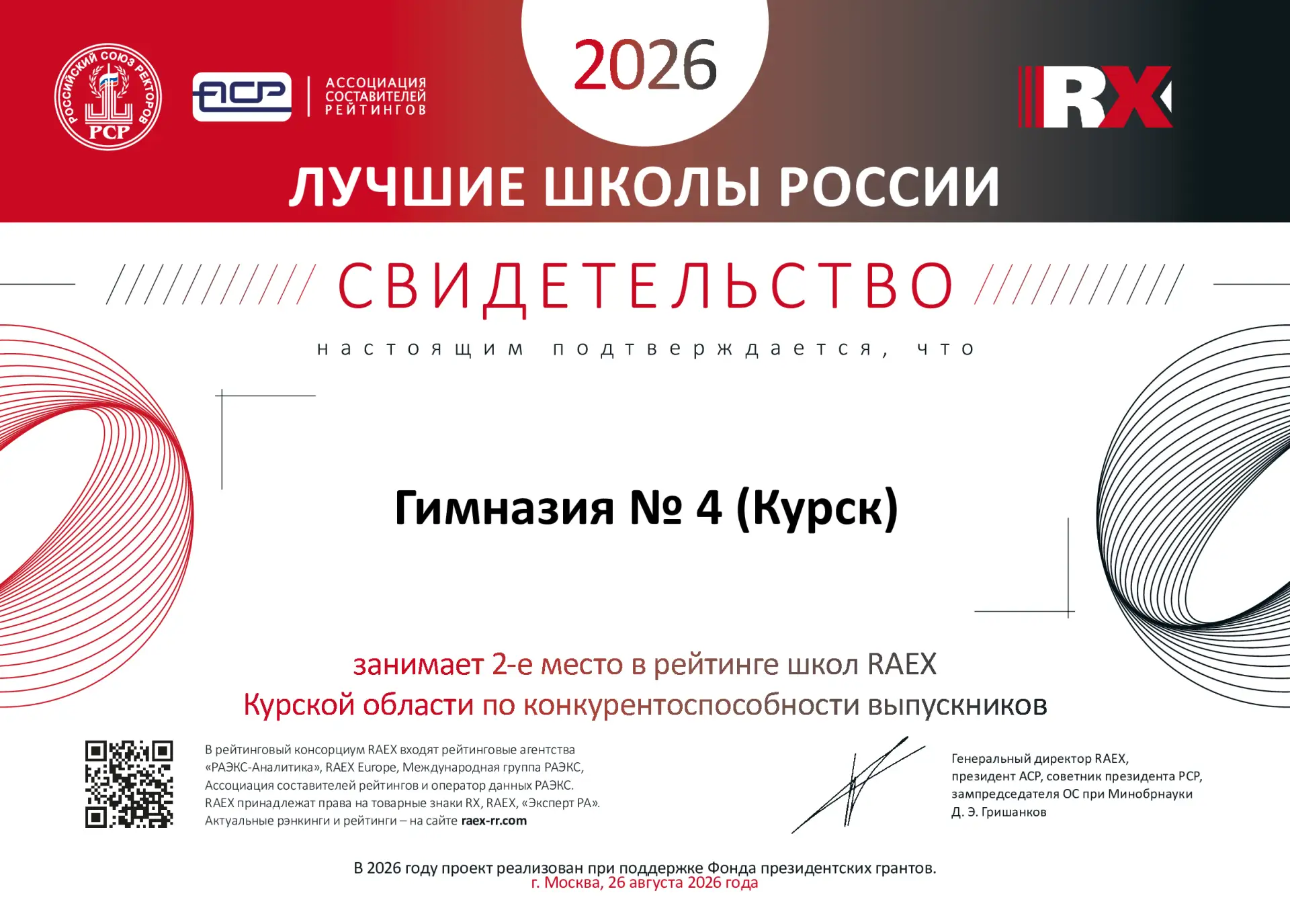 🏆Лучшие школы Курской области — 2026: итоги рейтинга RAEX