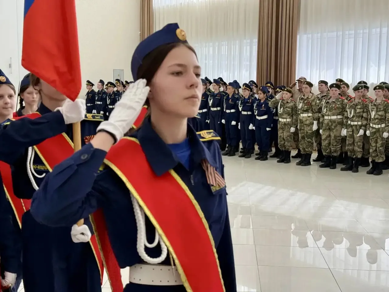 #КадетскийКласс  🪖 Кадетский класс на посвящении в юнармейцы! 🪖  Наш кадетский класс с гордостью при