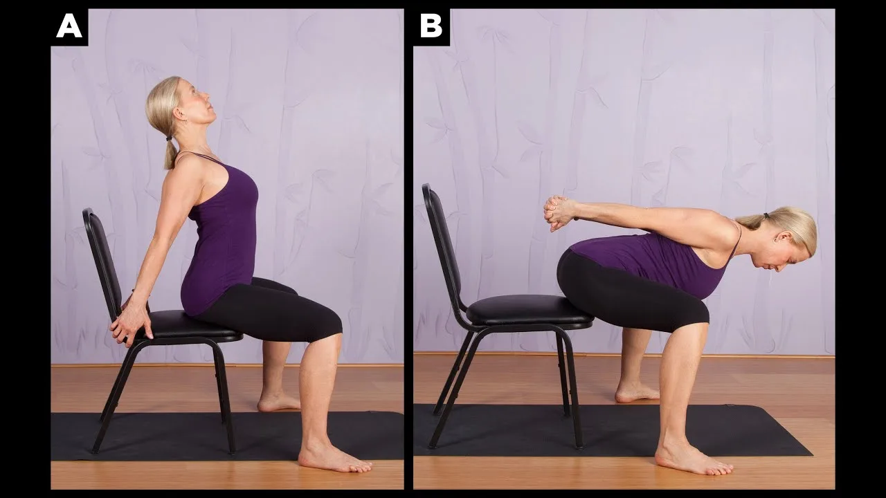 Упражнение дня: Наклоны вперёд сидя на стуле