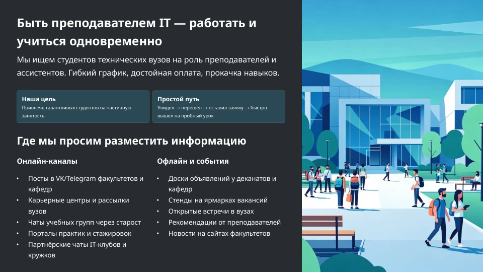 ⭐Быть преподавателем IT — работать и учиться одновременно  Школа программистов МШП ищет студентов ву