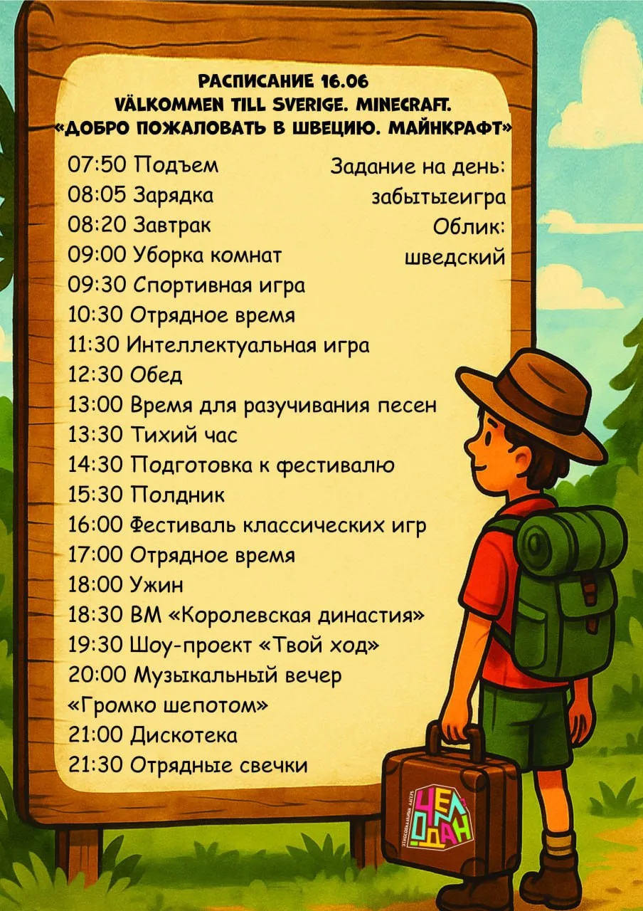 Расписание на день ❤️
