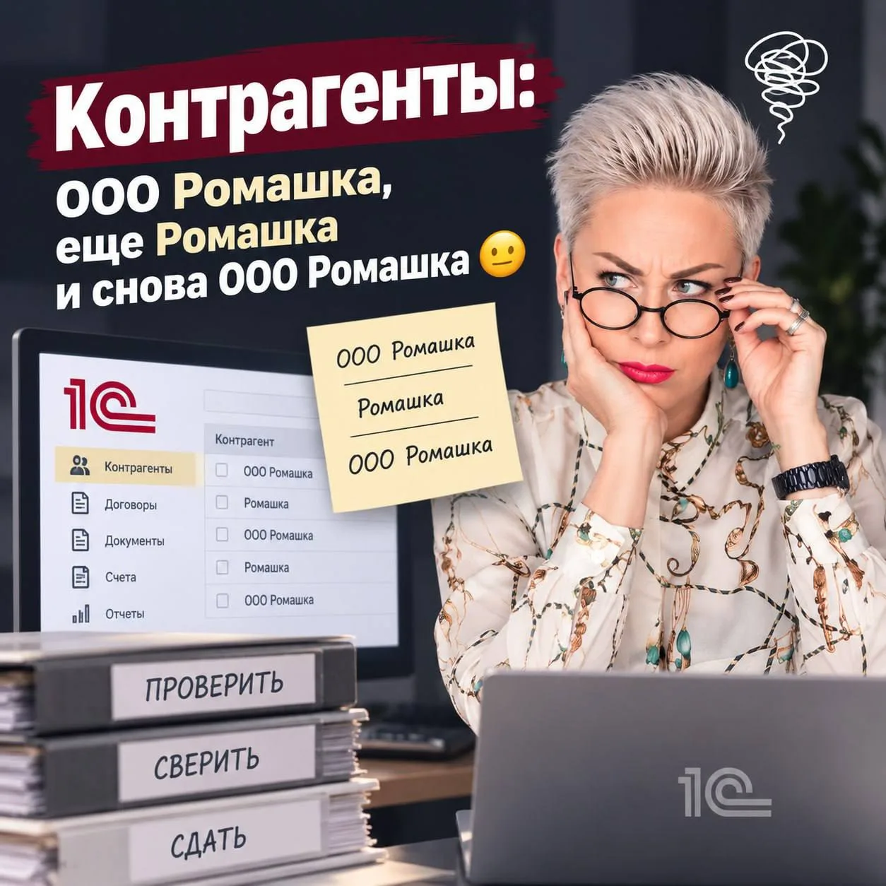 Контрагенты: ООО Ромашка, еще Ромашка и снова ООО Ромашка 🙃