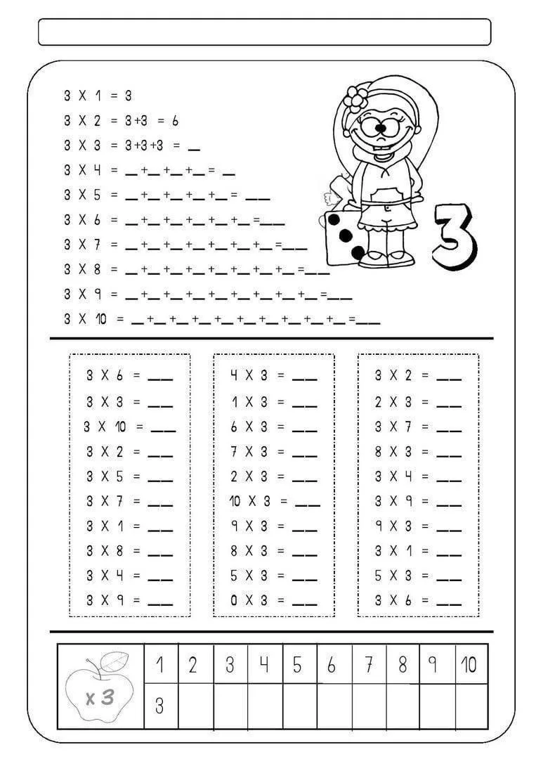 Карточки для скачивания «Таблица умножения»➖➗➕✖️