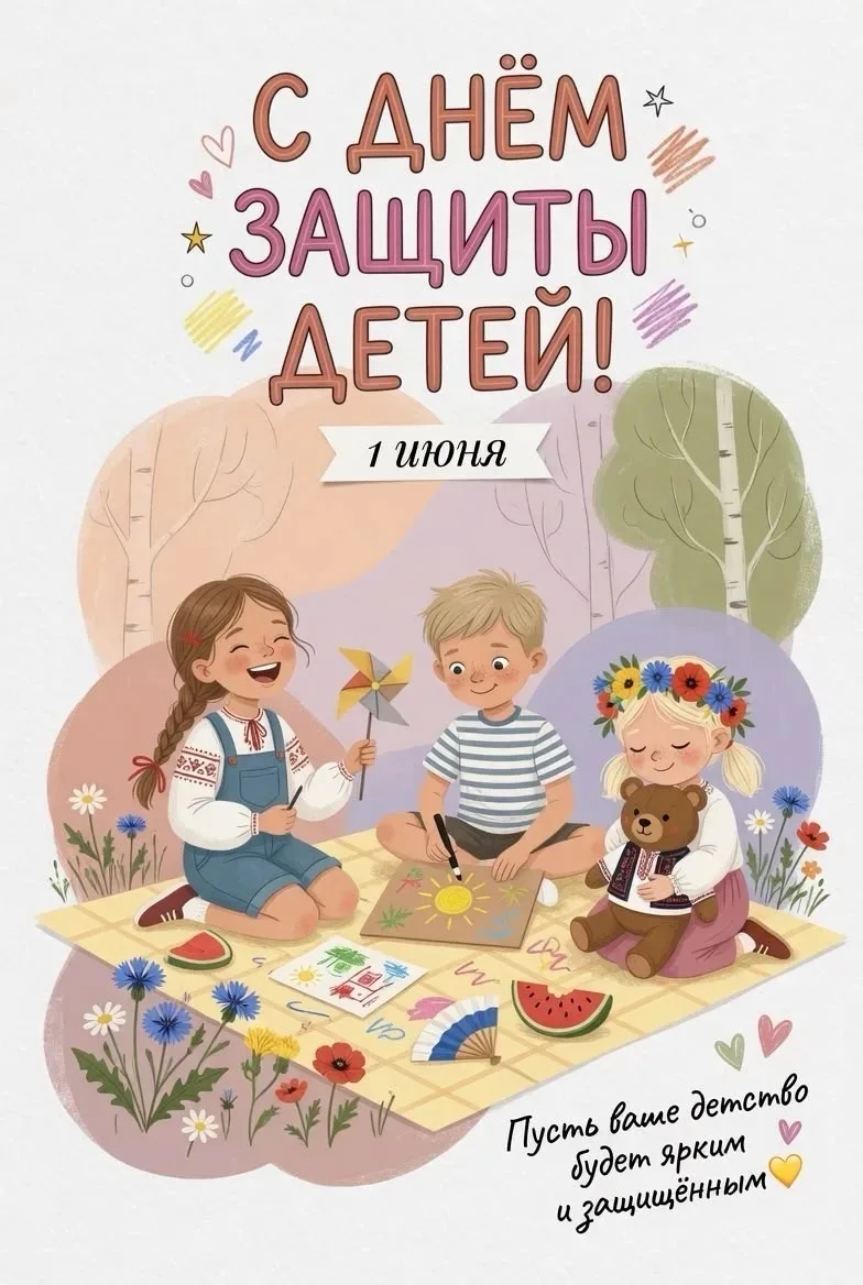 🍭 1 июня – День защиты детей: большой праздник и старт каникул!

Друзья! Поздравляем с 1 июня – пер