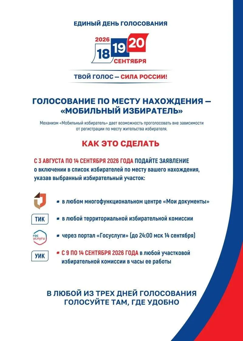 В Красноярском крае начал работать «Мобильный избиратель»

До выборов депутатов Государственной Думы