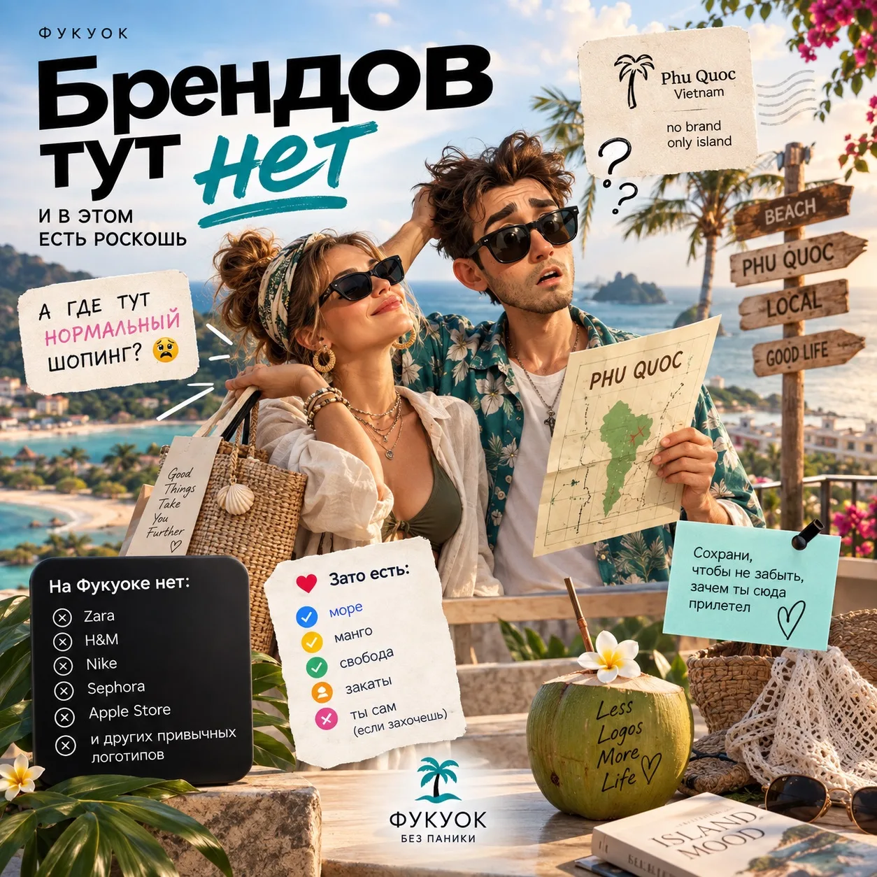 Брендов тут нет. И это стоит знать до поездки