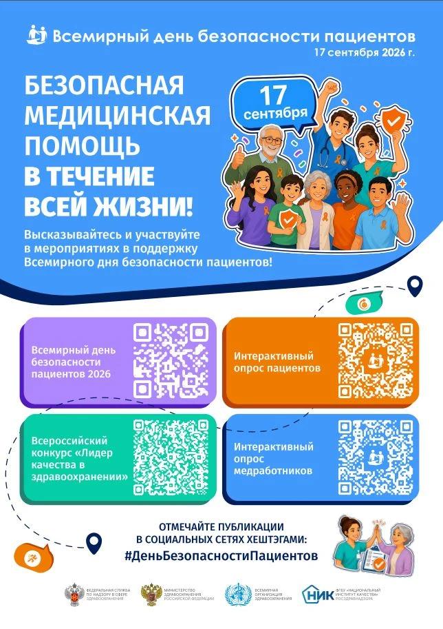 Ежегодно 17 сентября отмечается Всемирный день безопасности пациентов. Памятная дата бы...