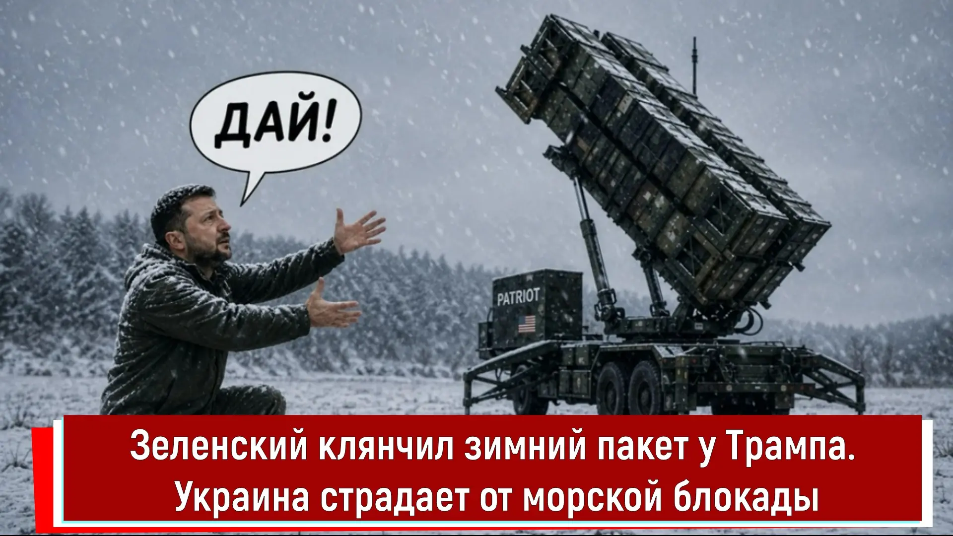 Зеленский клянчил зимний пакет у Трампа. Украина страдает от морской блокады

📱Текстовая версия это