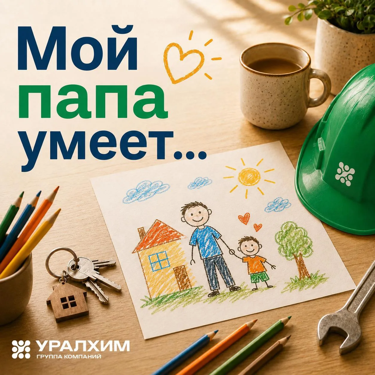 Папа может все. Ну, или почти все ☺️

🛠 На заводе он разбирается в сложных процессах, принимает реш