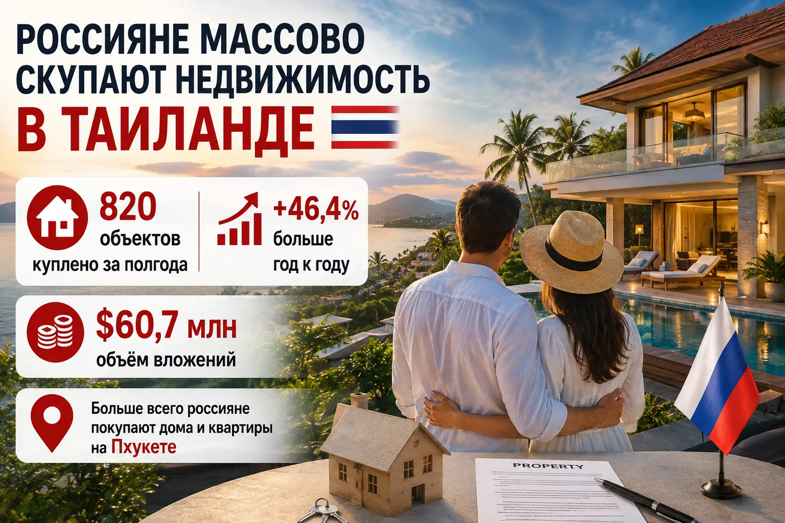 Россияне массово скупают недвижимость в Таиланде.