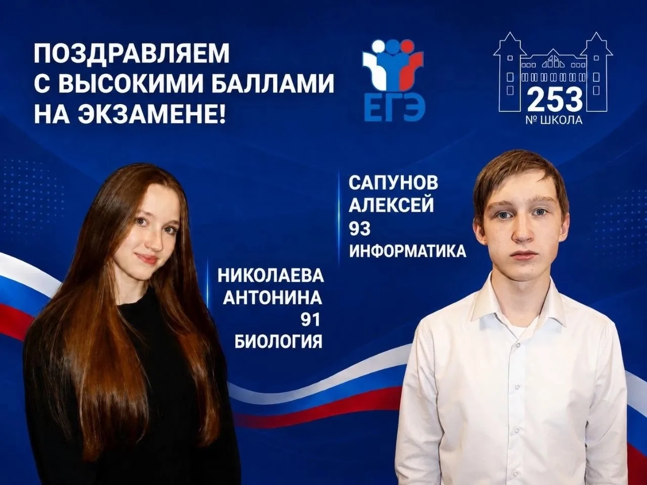Мы спешим поделиться замечательной новостью!

Наши выпускники 11 класса блестяще справились с профил