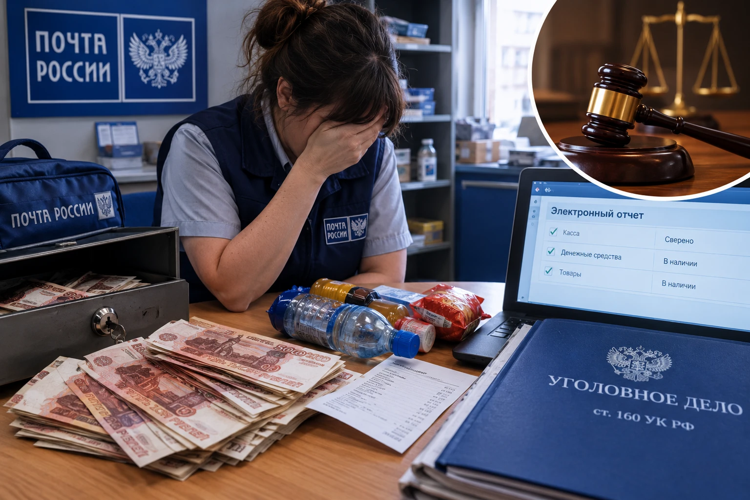 Бывшая сотрудница почты в Целинном районе осуждена за хищение более 100 тысяч рублей