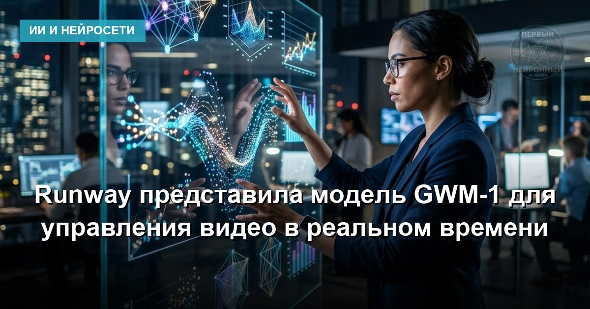 Компания Runway представила исследование по генерации видео в реальном времени, позволя...