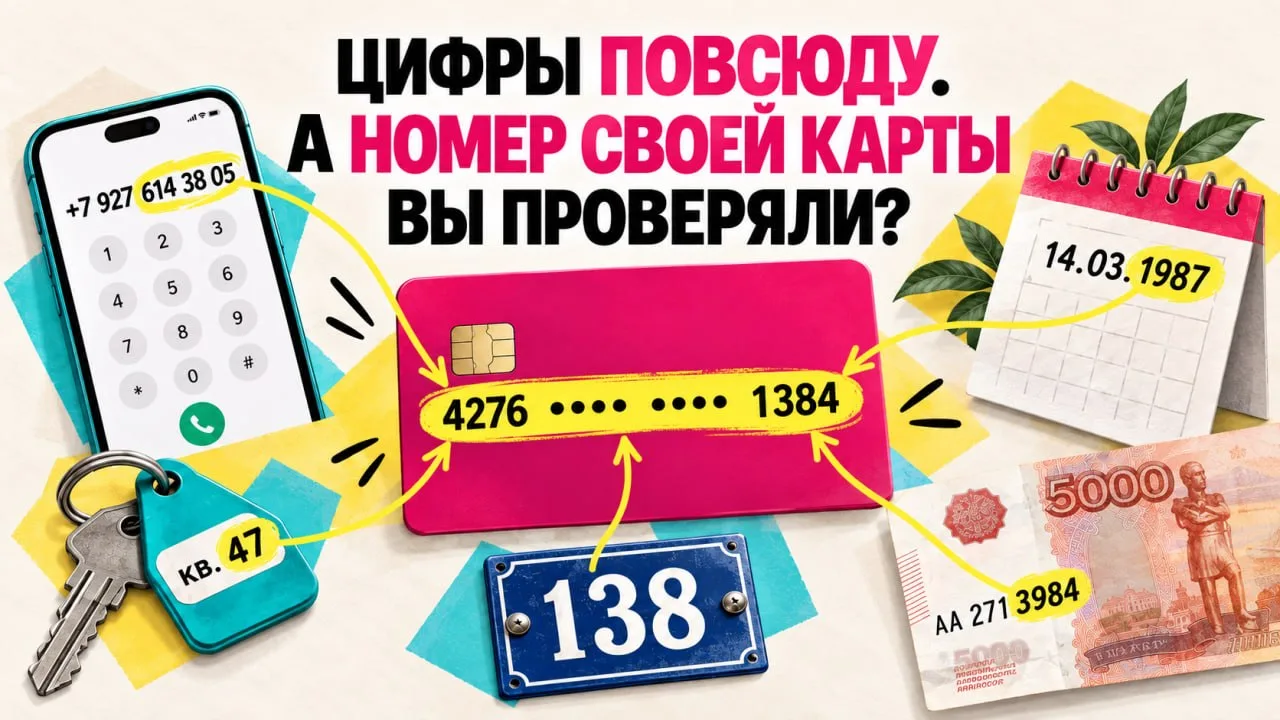 👀 💳 Дайте угадаю: баланс вы проверяете каждый день. А сам номер карты, на которой леж...