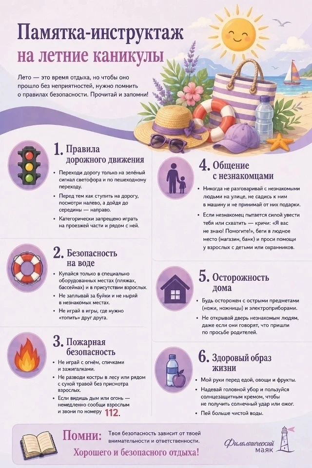 Лето — время приключений! ☀️

Но чтобы каникулы запомнились только приятными моментами, а не визитам