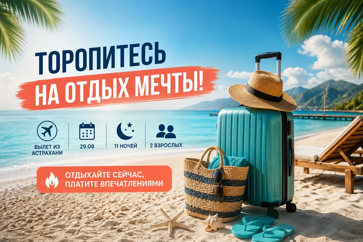 ОТКЛАДЫВАТЬ ОТПУСК - УЖЕ НЕ МОДНО 🔥