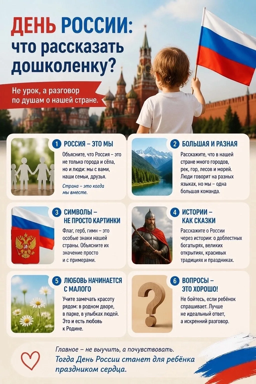 Что рассказать дошколёнку о празднике? Читайте в карточках👇🏻

#МБДОУдс7СемицветикгБелгород