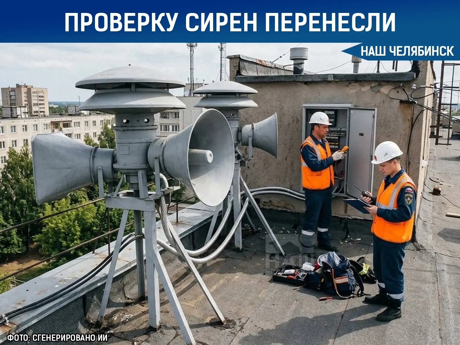 📢 Проверку сирен в Челябинске перенесли
