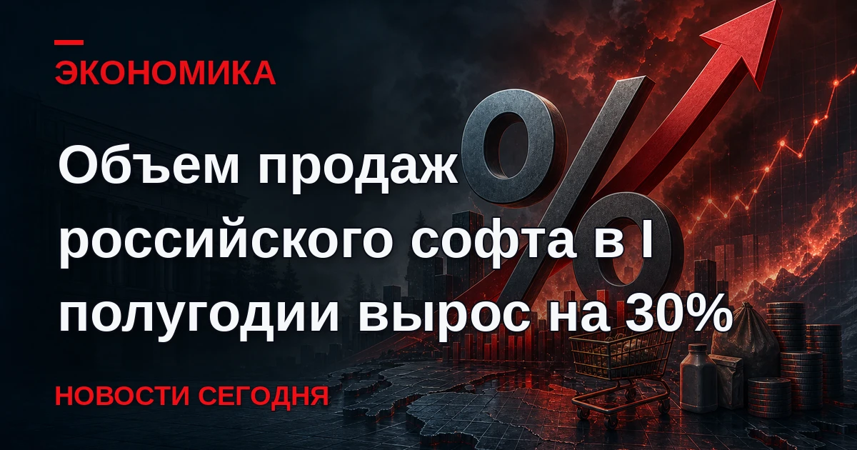 Объем продаж российских программных продуктов в первом полугодии 2026 года составил око...
