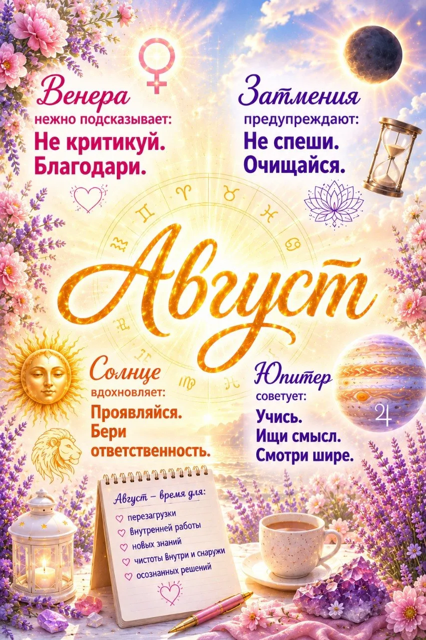 Планируем август😎