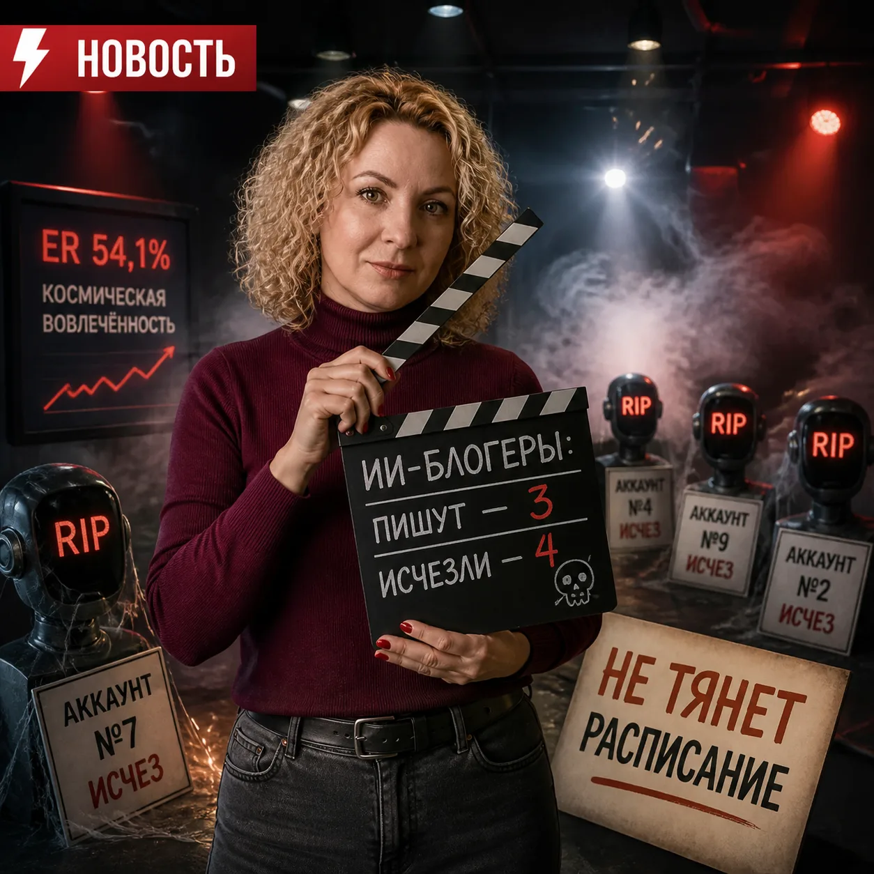 Из десяти ИИ-блогеров пишут трое.