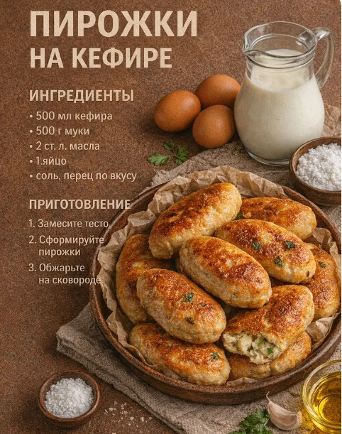 Пирожки на кефире