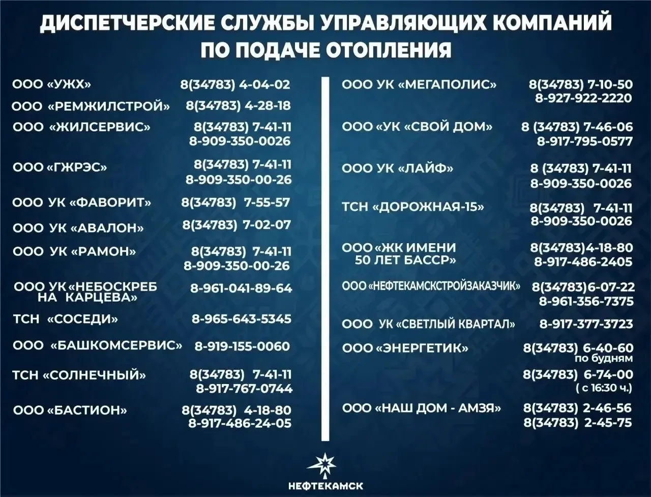 ✅С 1 октября в Нефтекамске официально стартовал отопительный сезон.
