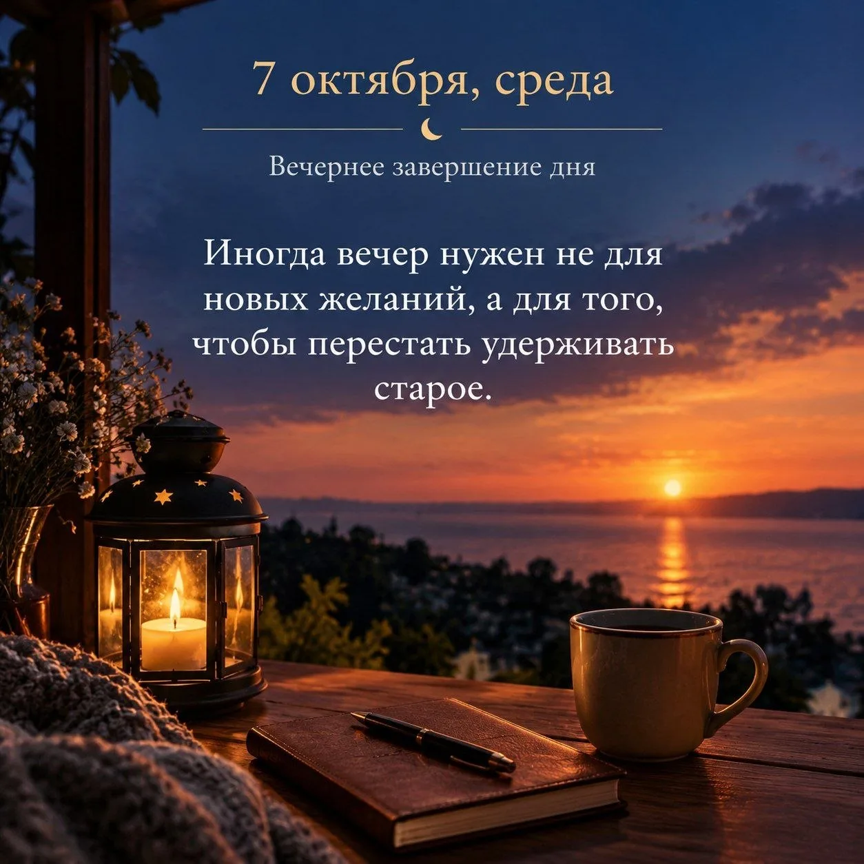 7 октября, среда | Вечернее завершение дня