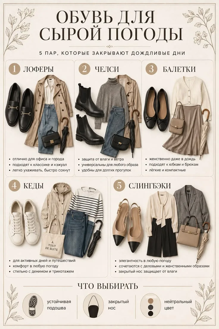 Обувь 👢 👞👟 для сырой, осеней погоды 🍂