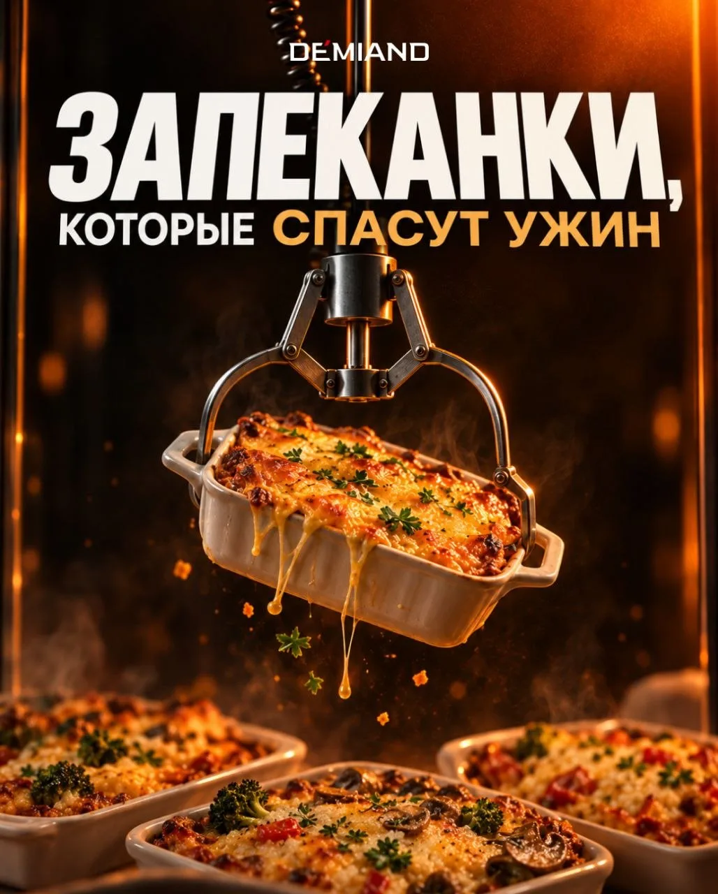 Что приготовить в аэрогриле на ужин: 7 сытных запеканок 🍽️🔥