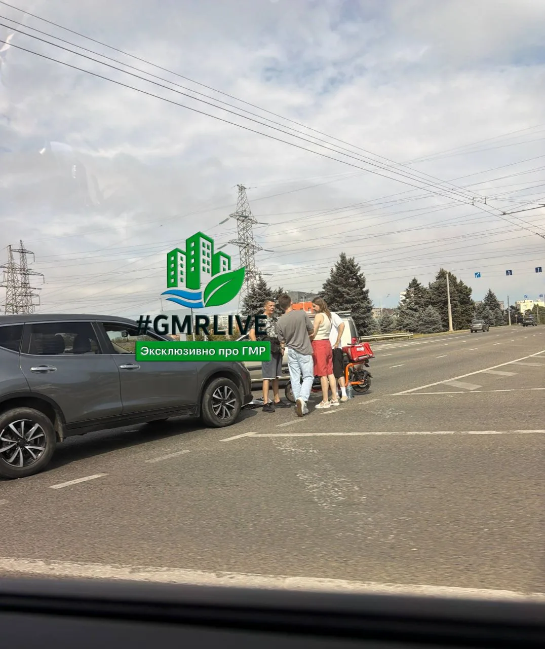 ДТП с участием курьера на выезде с ул. Автолюбителей на ул. Мачуги.