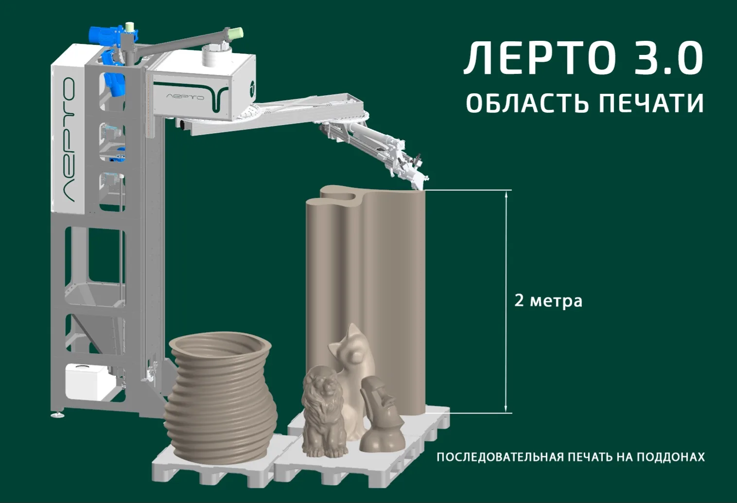 Строительный 3Д принтер Лерто 3.0.