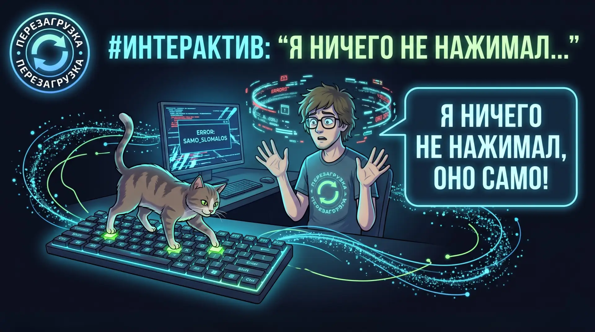🔄 #Интерактив: «Я ничего не нажимал, оно само!»

Каждый, кто хоть раз обращался за компьютерной пом