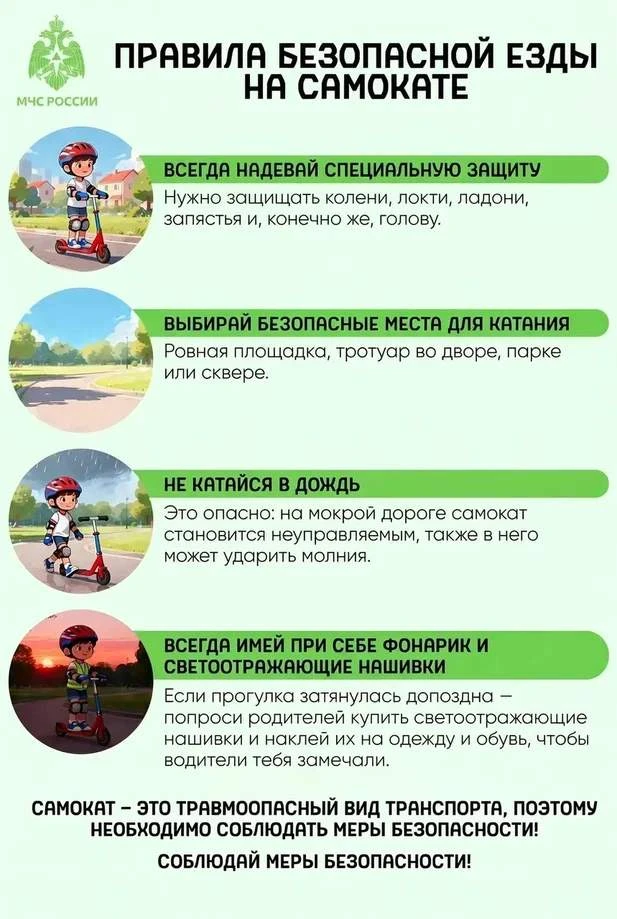 Правила безопасной езды на самокате ⤴️⤴️⤴️