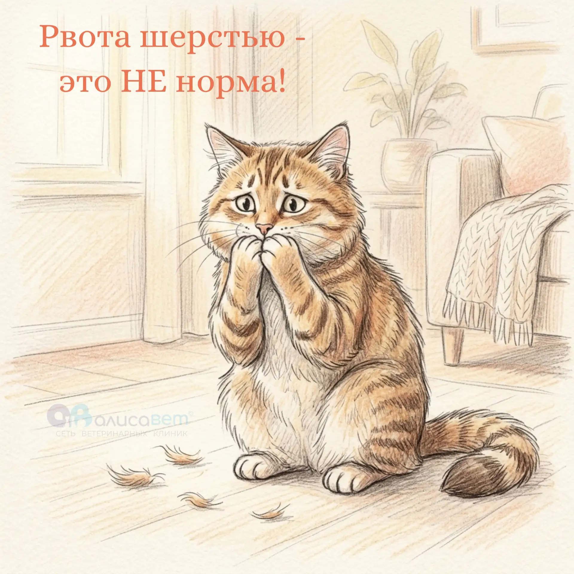 🤔 ПРАВДА или МИФ? Рвота шерстью — это нормально!