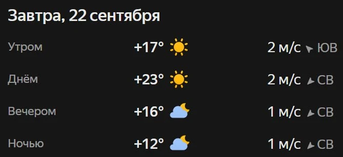 Прогноз погоды ☀️