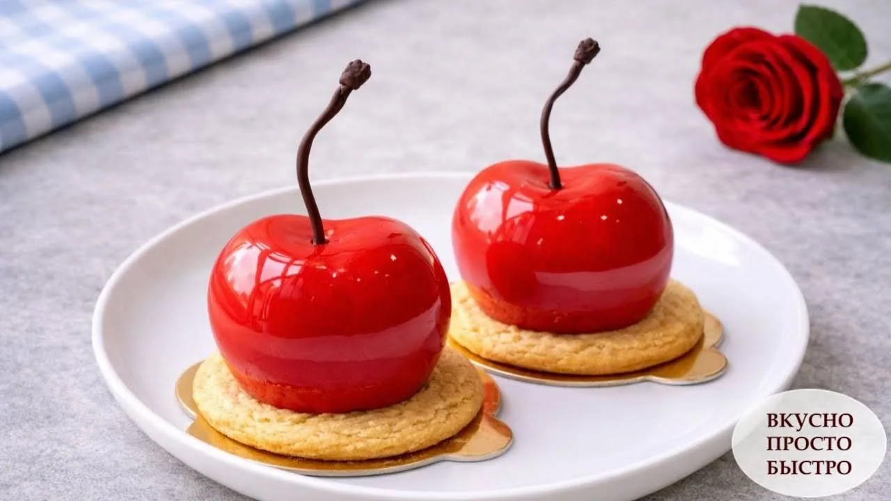 😋 МУССОВОЕ ПИРОЖНОЕ «ВИШНЯ» 🍽