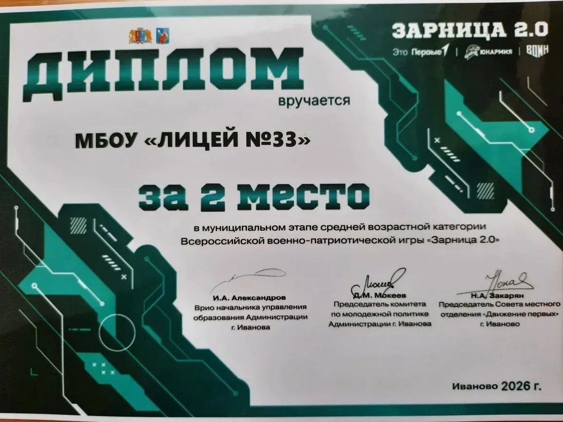 Гордость лицея №33: ВПК «УДАР» показал класс на «Зарнице 2.0»!  Отличные новости для всех поклоннико