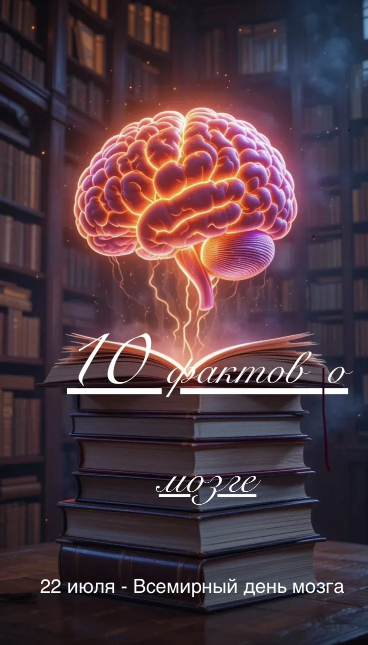 22 июля - Всемирный день мозга 🧠

💡 Сегодня мы погрузимся в удивительный мир нашего мозга и открое