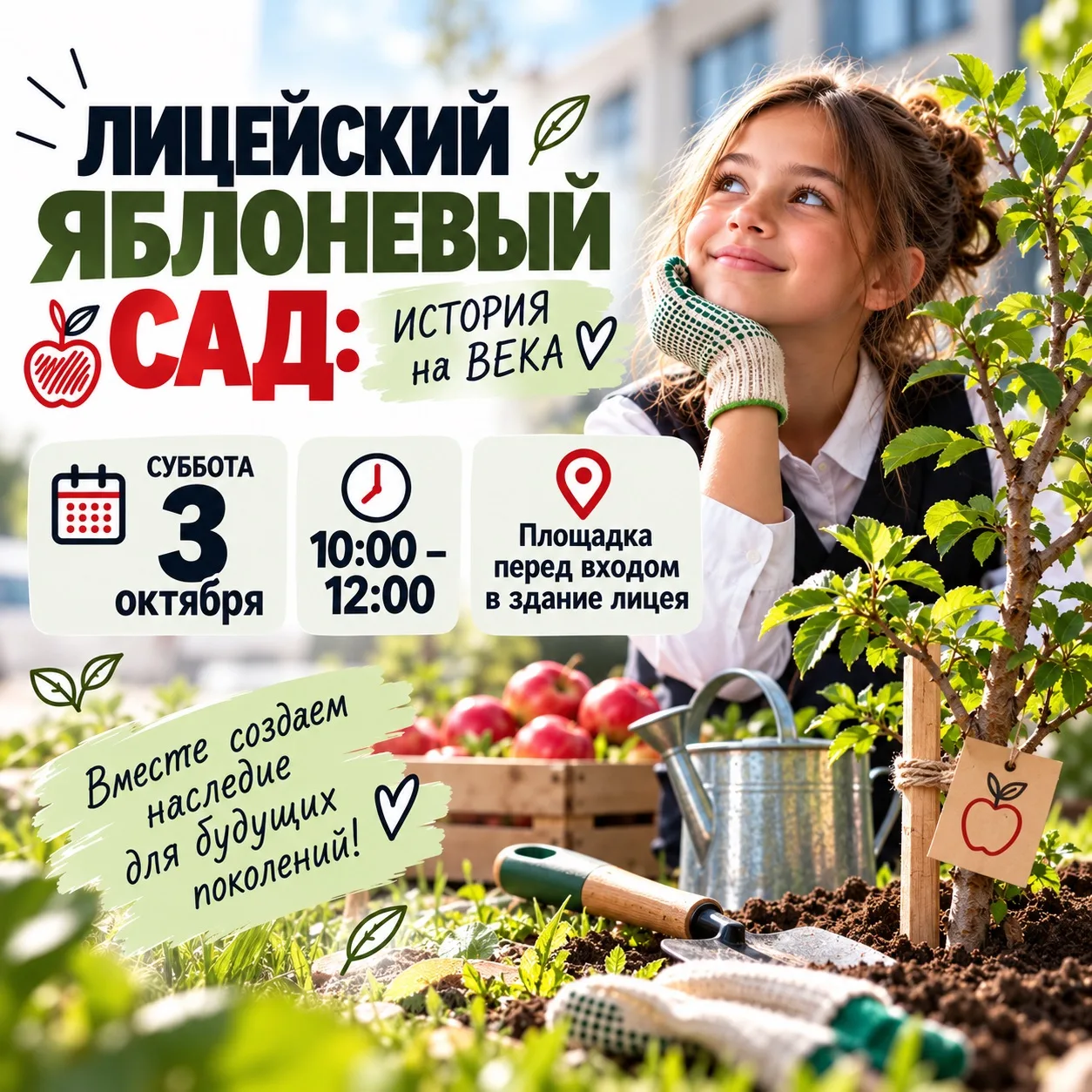 🍎 Лицейский ЯБЛОНЕВЫЙ САД 🪏 : история на века