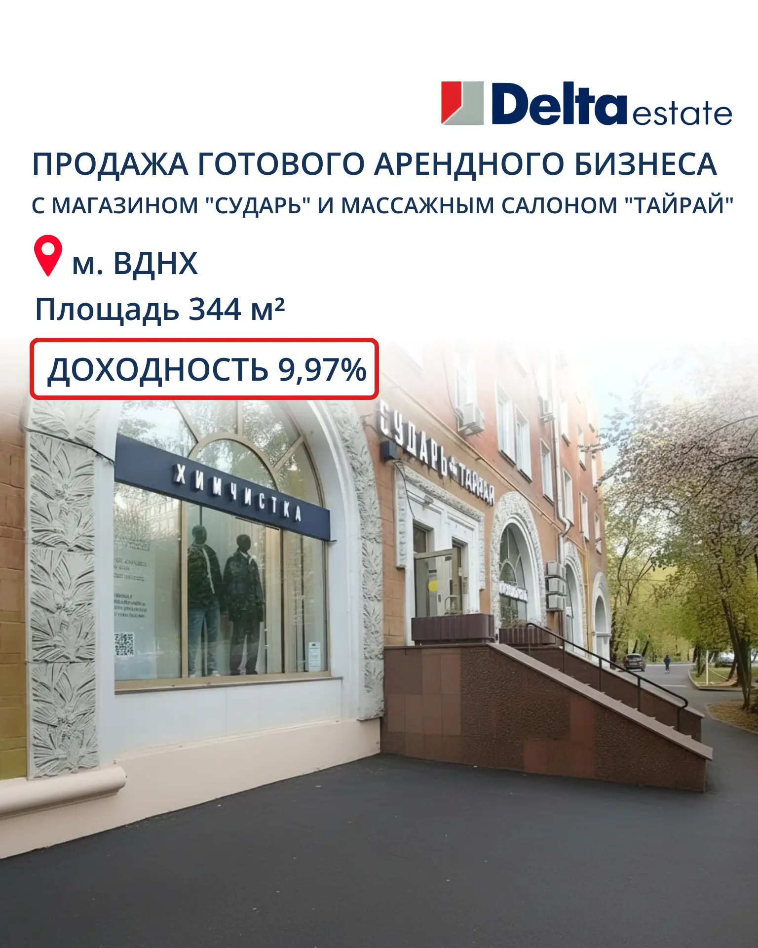 ⚡️Продажа готового арендного бизнеса с магазином мужской одежды "СУДАРЬ" и массажным са...