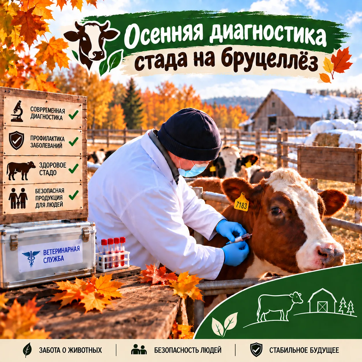 🐄 Осенняя диагностика стада на бруцеллёз