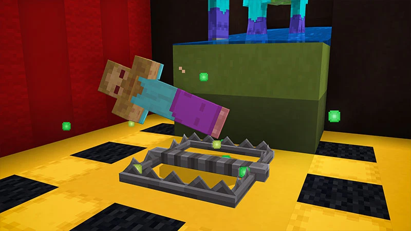 Add-on "Traps!" Minecraft встречается с безумием в... Ловушках! В этом дополнении вас ждут культовые