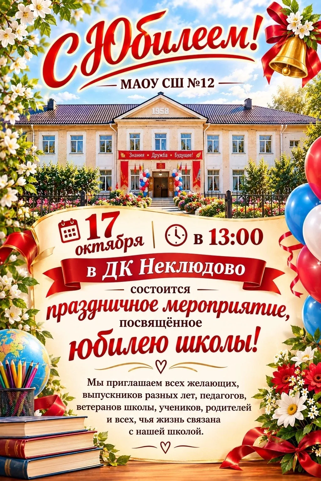 🎉 МАОУ СШ №12 отмечает юбилей! 🎉