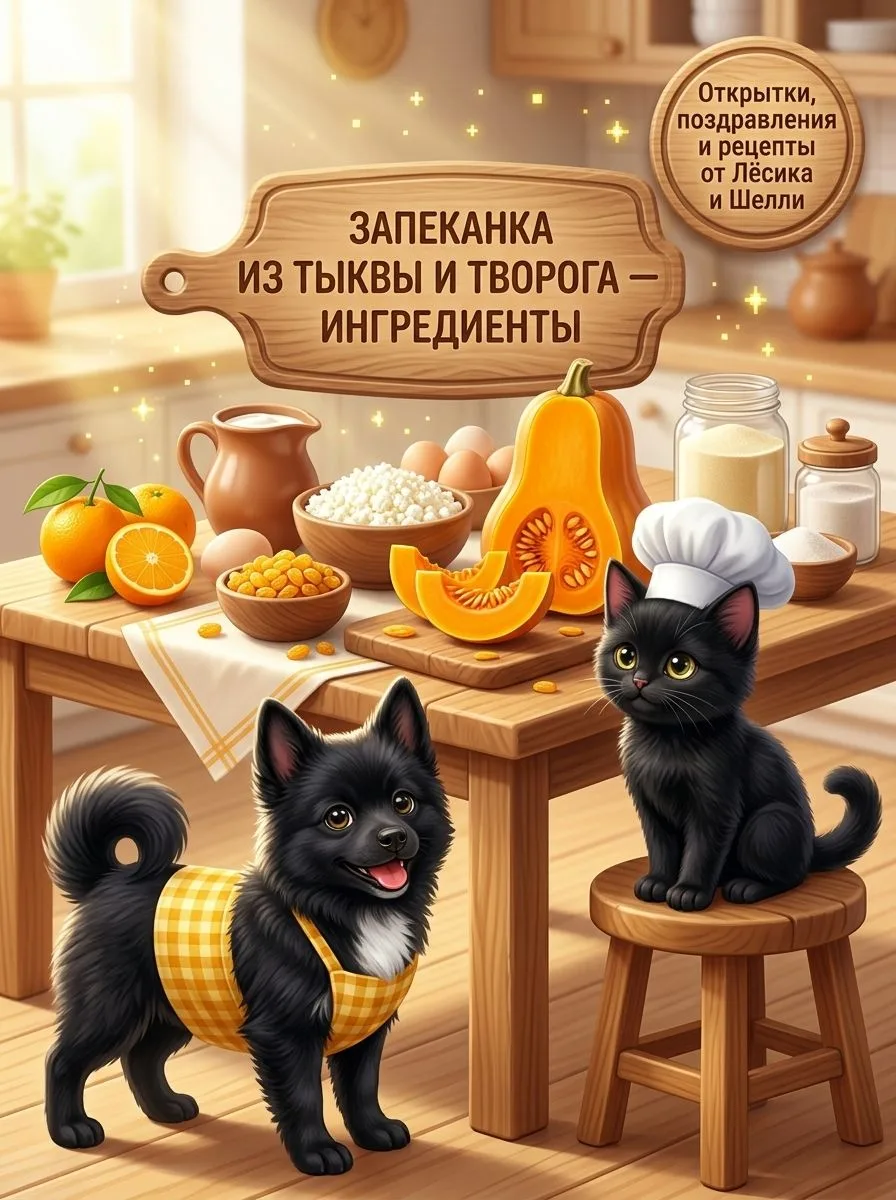СОЛНЕЧНАЯ ЗАПЕКАНКА ИЗ ТЫКВЫ С ТВОРОГОМ, ИЗЮМОМ И АПЕЛЬСИНОВОЙ ЦЕДРОЙ 🥧🎃✨