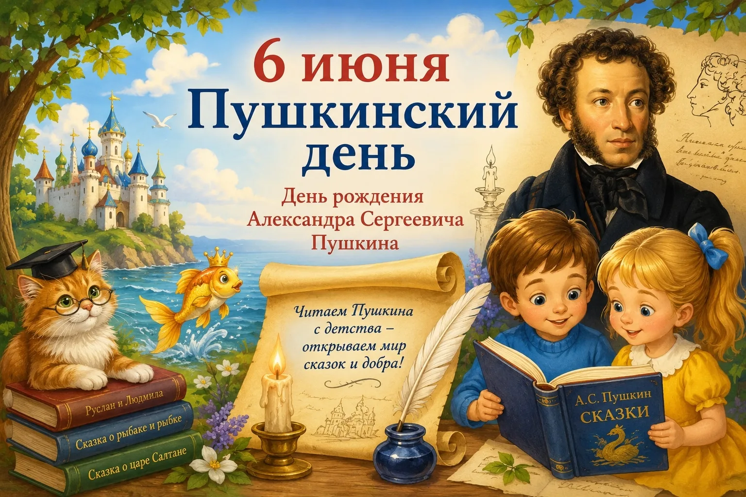 Волшебный мир Пушкина в группе №4! 

Ежегодно 6 июня, в день рождения великого русского поэта Алекса